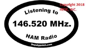 Listening to 146.520 MHz - Ham Radio Bumper Sticker Oval Shape - Picture 1 of 1