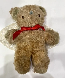 Vintage 1970's Teddy Bear Stuffed Animal Plush Brown Tan Decor - Picture 1 of 4