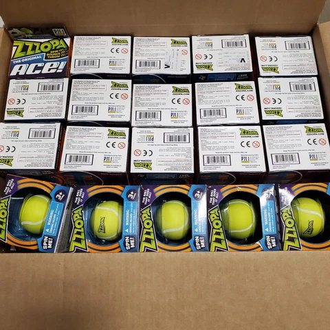 ZZZOPA Tennis Ball ACE The Original Spin Bounce Throw - Lot of 60 New Boxes Cover