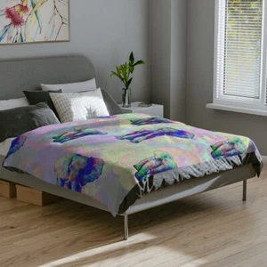 Urban Elephant Velveteen Minky Blanket - Picture 1 of 12