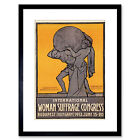 Ad Suffrage Women Suffragette Budapest Hungary Framed Art Print 9x7 Inch