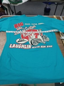 Laughlin River Run 2011 Teal Large SS Tshirt made in USA - Picture 1 of 8