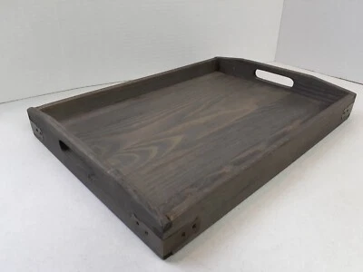 Bandeja de madera para servir con asas Plato para servir alimentos 14,5x10,5x2 GrayWash 824 Foto 1 de 4