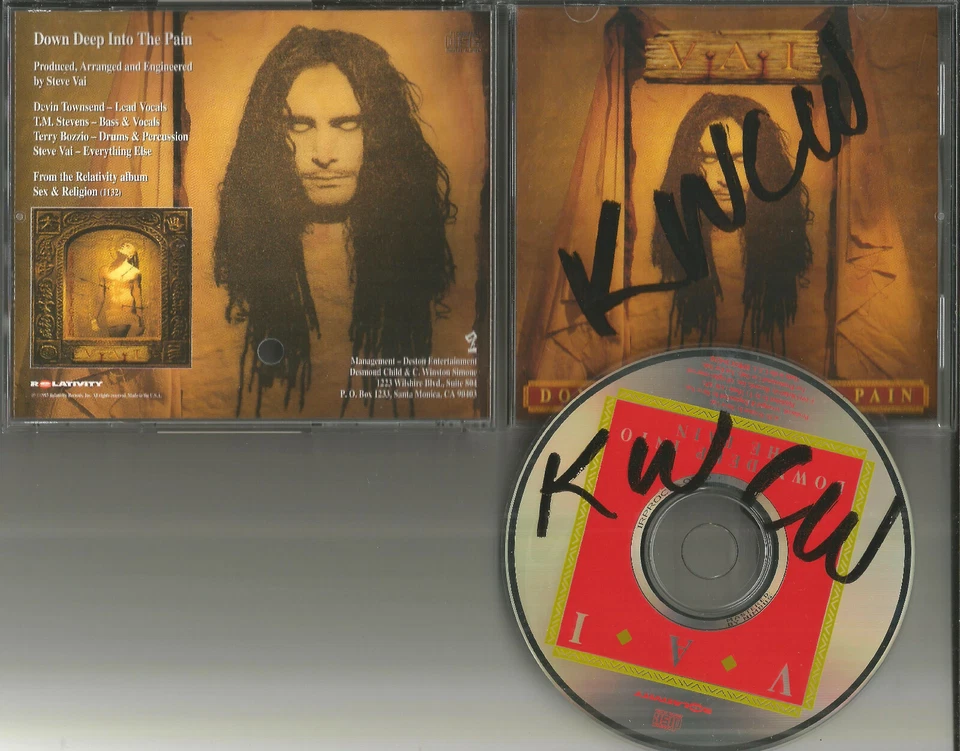 STEVE VAI w/ STRAPPING YOUNG LAD Down Deep Into Pain 1993 USA PROMO DJ CD Single - Image 1 of 1
