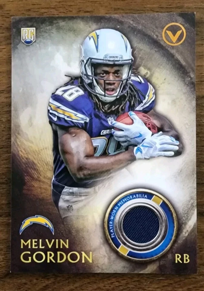  Melvin Gordon Rookie Card RC Patch/Jersey From 2015 Topps Valor - Image 1 of 2