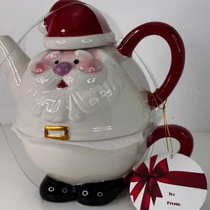 Tea Pot Santa Claus Christmas Ceramic Design Art New - Picture 1 of 5