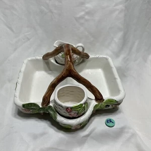 Berry Time By Shafford Bread Basket With Cream And Sugar - Picture 1 of 5
