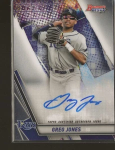 2019 Bowman's Best Greg Jones Best of 2019 Autographs Auto Tampa Bay Rays - Picture 1 of 2