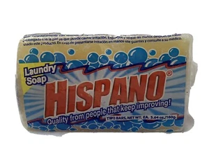 Jabon HISPANO Laundry Soap 10 Bars 5.64 oz ea / 160 Gr - 5 Packs of 2 Bars each