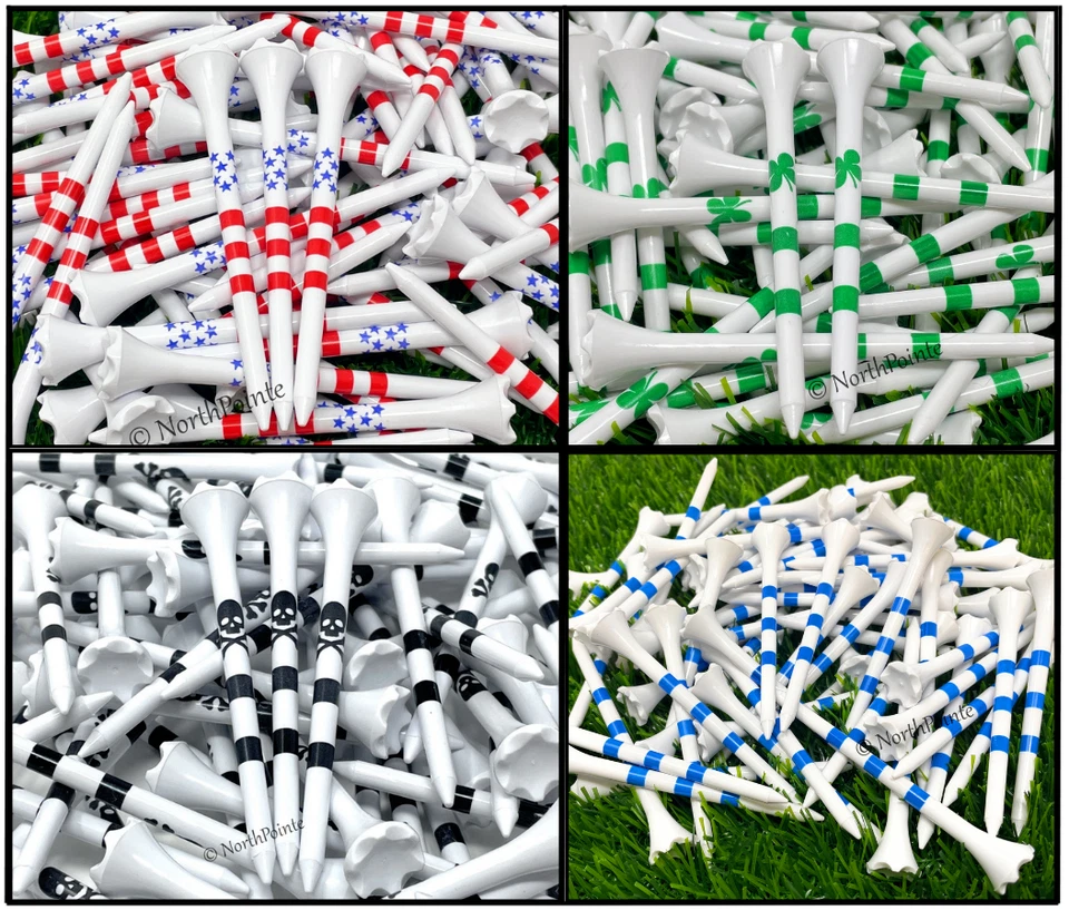 NorthPointe Golf Tees 3 ¼” Plastic Golf Tees – 100Ct High Visibility in Bulk NEW - Image 1 of 2