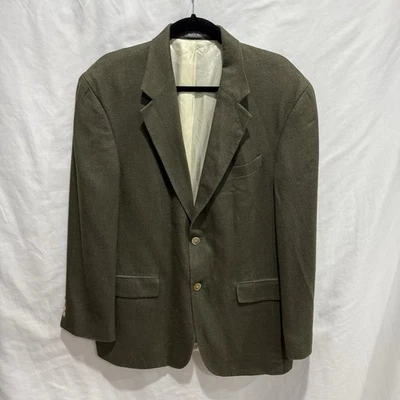 Blazer Abrigo Deportivo Oscar de la Renta 42R Mezcla Lana Seda Estilo Clásico Diseñador Foto 1 de 4