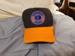 Gongshow Hockey Team Baseball Cap Hat SnapBack Mesh Patch Orange/Black/Gray EUC - Picture 1 of 9