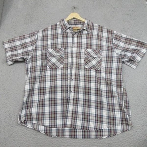 Big Mac Shirt Mens 2XL Plaid Button Up Short Sleeve Workwear Pocket Classic - Picture 1 of 14