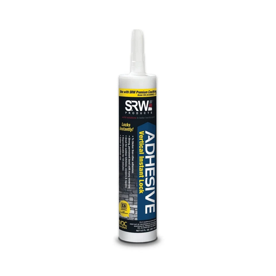 SRW Vertical Instant Lock Adhesive Hardscape Block & Cap Strong Bonding Glue