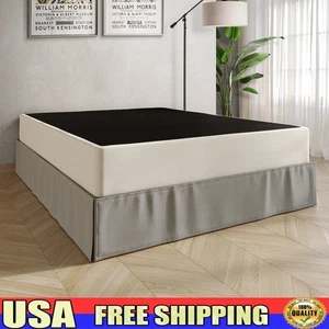 Queen Metal Box Spring Mattress Foundation Easy Assembly Durable Support New - Picture 1 of 12