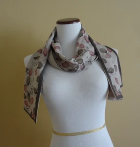 Vintage NWT Carlisle Tan Tumbleweed Tube Style 100% Silk Oblong Scarf - Picture 1 of 8