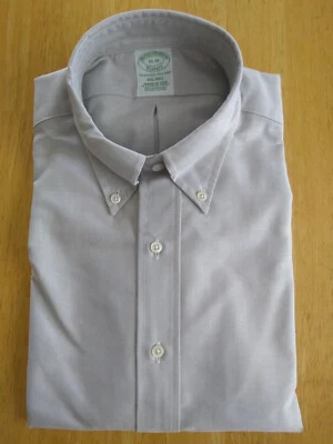 Nuevo sin etiquetas Brooks Brothers Gris Supima Oxford Abotonado 15-33 Ajuste Milano Precio de venta sugerido por el fabricante 140 USD Foto 1 de 4