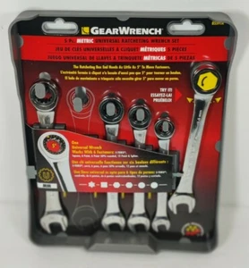 GEARWRENCH🔥 10,12,13,14, & 15MM 5Pc 🔥One Universal Ratchet Wrench Set🔥85591A - Picture 1 of 9