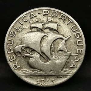 2.5 ESCUDOS 1943 ARGENT 650‰ PORTUGAL / SILVER - Picture 1 of 2