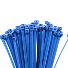 2500 Pack Heavy Duty 8" 50Lbs Zip Cable Tie Down Strap Wire Uv Blue Nylon Wrap
