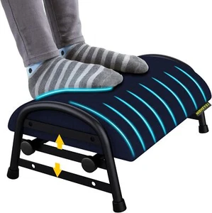 Foot Stool Under Desk for Office Footrest with 3 Adjustable Heights, Blue - Picture 1 of 7