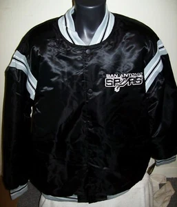 Spurs Jacket 5X San Antonio Starter Jacket Black - Picture 1 of 10