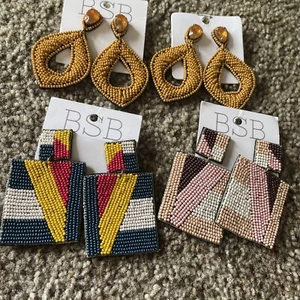 NEW Lot Of 4 Seed Brad Pierced Ears Earrings BSB - Picture 1 of 7
