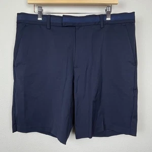 G/Fore Club Shorts Men’s Sz 35 Navy Blue Nylon Twill Performance Golf Casual - Picture 1 of 8