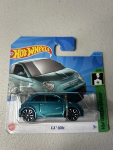 Hot Wheels ~ FIAT 500 e, Short Card. H/W GREEN SPEED - Picture 1 of 1