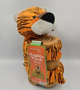 Northpoint Kinder Tiger Plüsch mit Fleecedecke 40x50 Huggable Friends Neu mit Etikett Geschenk - Bild 1 von 8