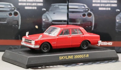 Kyosho 1/64 Skyline & GT-R Collection Nissan 2000 GT-R 1969 PGC10 Red - Image 1 of 4