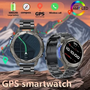 Smartwatch Fitness GPS Tracker HD AMOLED Touchscreen BluetoothAnruf Unisex 77/80 - Bild 1 von 13