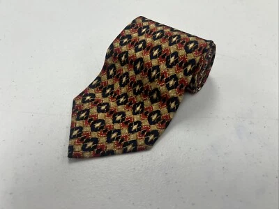 Ermenegildo Zegna Men's Multi Color Geometric Silk Neck Tie $295 - Imagem 1 de 4