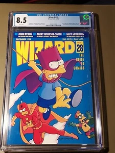 🔥CGC 8.5🔥Wizard: The Guide to Comics #28 - Bart Simpson cover⚡️LOW POP⚡️EPIC🔥 - Picture 1 of 5
