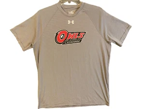 Temple Owls Under Armour Short Sleeve Shirt Women's Silver Striped Lacrosse - Picture 1 of 6