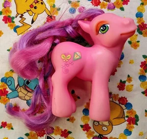 Figurina My Little Pony G3 Skywishes 2004 - rosa con farfalla e aquilone Cutie Mark - Foto 1 di 3