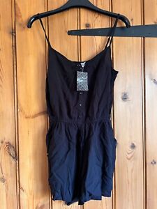 Brand new H&M black strappy playsuit, Size 8