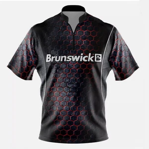 SALE Bowling Brunswick Honeycomb Zip Bowling Jersey GIfts Size S-5XL - Picture 1 of 6