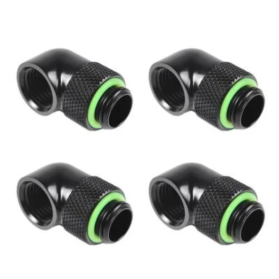 Barrow G1/4 Male Rotary to 90 Degree Female Angle - Black (4 Pack)