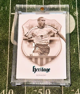2023 Futera Unique Heritage Aqua Ronaldo R9 Brazil GOAT /35 Super RARE SSP🔥 - Picture 1 of 2