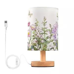 senya Flower Table Lamp for Bedroom Living Room, Spring Wild Flowers Butterfl... - Picture 1 of 7
