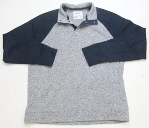 XL Sonoma Gray Blue Long Sleeve Polyester Men's Polo Sweatshirt Top X-Large II13 - Picture 1 of 5