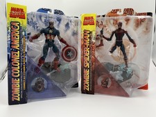 Marvel Select Zombie Colonel Captain America & SpiderMan Action Figures Lot Of 2