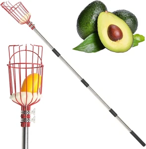 13 FT Fruit Picker, Adjustable Fruits Picker Pole Tool with Lightweight Stainles - Picture 1 of 12