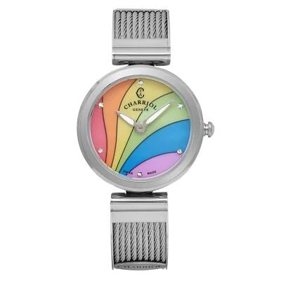 Charriol Forever Rainbow Steel MOP Dial Ladies Quartz Watch FE32.101.032 - Image 1 of 4