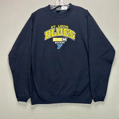 St. Louis Blues CCM Hockey Navy Blue Crewneck Sweatshirt Youth Boys XL - Image 1 of 4