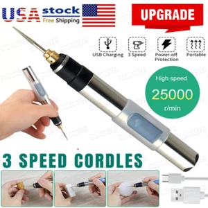 US Cordless Electric Mini Drill Grinder Engraving Pen Variable Speed Rotary Tool - Picture 1 of 12