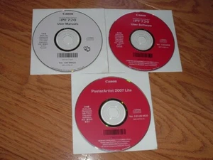 3x original software disks with drivers, manuals for Canon ImagePrograf iPF 720 - Picture 1 of 3