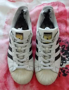Adidas Originals Men's Superstar Trainers White Black EU42 UK8 USED - Picture 1 of 11