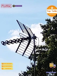 Best Offer 4K HDTV Antenna VHF UHF Outdoor 200 Mile with Mounting Kit Long Range - Picture 1 of 24